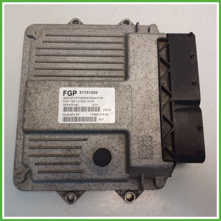 Centralina Motore Iniezione ECU MAGNETI MARELLI MJD6F3.P7 FIAT GRANDE PUNTO 2Y 1.3 MJT 55kw 51825024 2005 2008