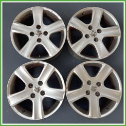 Cerchi in Lega PEUGEOT 307 (dal 04/2001 al 12/2006) 16 pollici 16" 6.0J 4x108 ET 31 4pz originali usati
