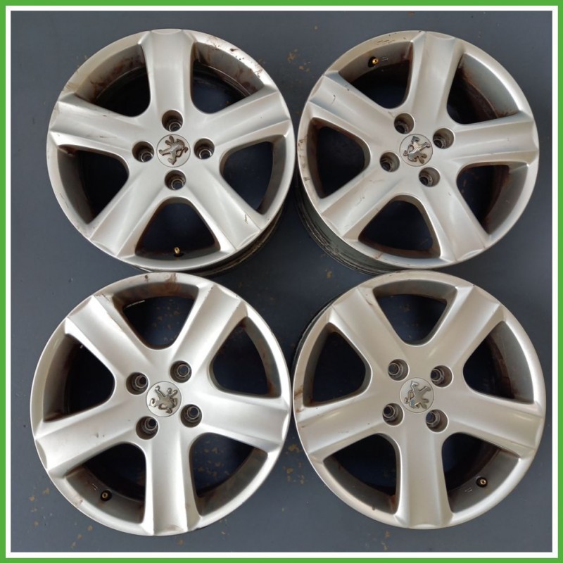 Cerchi in Lega PEUGEOT 307 (dal 04/2001 al 12/2006) 16 pollici 16" 6.0J 4x108 ET 31 4pz originali usati