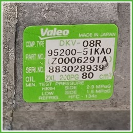 Compressore Clima AC Aria Condizionata VALEO DKV-08R OPEL AGILA H08 93194040