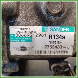 Compressore Clima AC Aria Condizionata SANDEN SD6V12 MINI MINI R56 64522758433