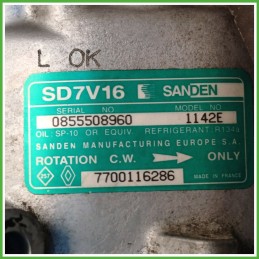 Compressore Clima AC Aria Condizionata SANDEN SD7V16 VOLVO Serie 40 8601961