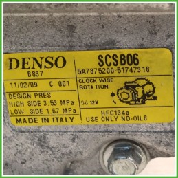 Compressore Clima AC Aria Condizionata DENSO SCSB06 FIAT PANDA 2Q 51747318