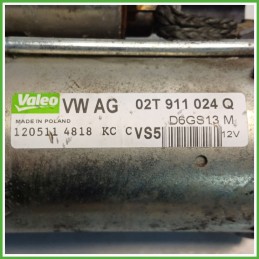 Motorino Avviamento VALEO D6GS13 VOLKSWAGEN GOLF 5K/AJ 02T911023M