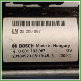 Motorino Avviamento BOSCH 0001192087 OPEL CORSA X15 25196021