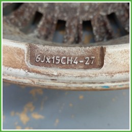 Cerchio Singolo in Lega CITROEN C2 (dal 09/2003 al 01/2010) 15 pollici 15" 6.0J 4x108 ET 27 originale usato al pz