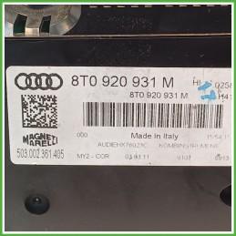 Quadro strumenti contachilometri tachimetro MAGNETI MARELLI 503.002.361.405 AUDI A5/S5 8T 2.7 TDI 8T0920931M