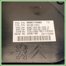 Quadro strumenti contachilometri tachimetro YAZAKY 69189-230U PEUGEOT 3008 1.6 9810462780