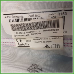 Airbag Laterale Destro DX PEUGEOT 208 9804092280 2015 2020 AUTOLIV