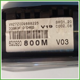 Quadro strumenti contachilometri tachimetro VDO 110080124015A VOLKSWAGEN POLO 9N 1.4 TDI 6Q0920802HX001
