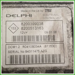 Centralina Motore Iniezione ECU DELPHI DCM1.2 RENAULT CLIO 3a Serie 1.5 dCi 63kw 8200513163 2005 2009