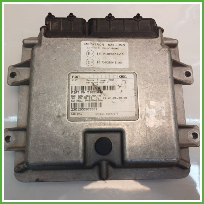 Centralina Motore Iniezione GAS METATRON 6A0-CNG FIAT PANDA 2Q 1.2 44kw 51822896 2003 2010