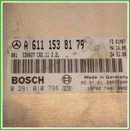 Centralina Motore Iniezione ECU BOSCH 0281010798 MERCEDES-BENZ Classe C W/S203 CDI 105kw A611153737980 2000 2007