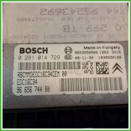 Centralina Motore Iniezione ECU BOSCH 0281014726 PEUGEOT 3008 1.6 80kw 1943QT 2009 2013
