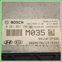 Centralina Motore Iniezione ECU BOSCH 0281031788 KIA SORENTO 3a Serie 2.2 147kw 391102FBB6 2015 2017