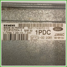 Centralina Motore Iniezione ECU SIEMENS S118107004E FORD FIESTA CBK 1.2 16V 55kw 1360194 2002 2005