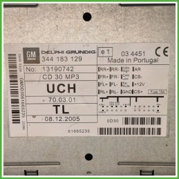 Autoradio OPEL ZAFIRA A05 1.8 16V 13251045 2005 2010 DELPHI 344183129