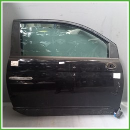 Porta Portiera Sportello Anteriore Destra DX NERO FIAT 500 3P Berlina 2007 2015 Originale Usato