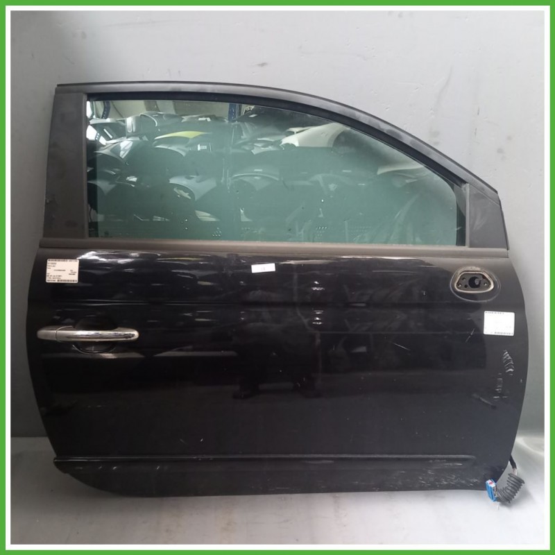 Porta Portiera Sportello Anteriore Destra DX NERO FIAT 500 3P Berlina 2007 2015 Originale Usato