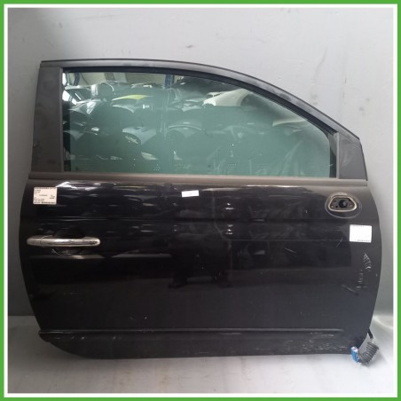 Porta Portiera Sportello Anteriore Destra DX NERO FIAT 500 3P Berlina 2007 2015 Originale Usato