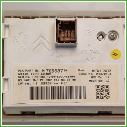 Quadro strumenti contachilometri tachimetro PEUGEOT 208 1.4 8V 9822633380