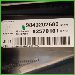 Fanale Fanalino Posteriore Sinistro SX MOPAR 82570101 PEUGEOT 3008 9840202680 Usato