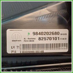 Fanale Fanalino Posteriore Sinistro SX MOPAR 82570101 PEUGEOT 3008 9840202680 Usato