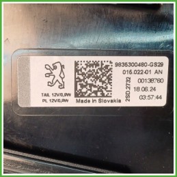 Fanale Fanalino Posteriore Sinistro SX HELLA 015-022-01AN PEUGEOT 308 9835300480 Usato