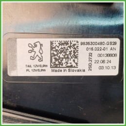 Fanale Fanalino Posteriore Sinistro SX HELLA 015.022-01AN PEUGEOT 308 9835300480 Usato