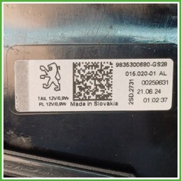 Fanale Fanalino Posteriore Sinistro SX HELLA 015.020-01AL PEUGEOT 308 9835300680 Usato
