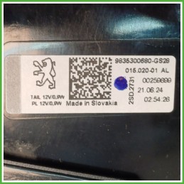 Fanale Fanalino Posteriore Sinistro SX HELLA 015.020-01AL PEUGEOT 308 9835300680 Usato