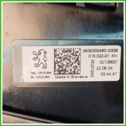 Fanale Fanalino Posteriore Sinistro SX HELLA 015.022-01AN PEUGEOT 308 9835300480 Usato