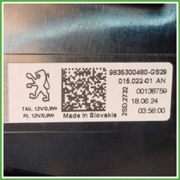 Fanale Fanalino Posteriore Sinistro SX HELLA 015.022-01AN PEUGEOT 308 9835300480 Usato