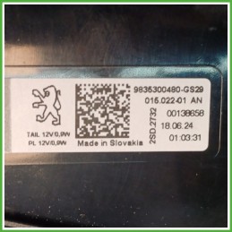 Fanale Fanalino Posteriore Sinistro SX HELLA 015.022-01AN PEUGEOT 308 9835300480 Usato