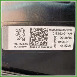 Fanale Fanalino Posteriore Sinistro SX HELLA 015.022-01AN PEUGEOT 308 9835300480 Usato