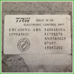 Centralina ABS Modulo Pompa TRW EBC430NG 71752655 LANCIA YPSILON TE Originale Usato
