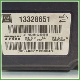 Centralina ABS Modulo Pompa TRW 54085326E 13321113 OPEL INSIGNIA G09 Originale Usato
