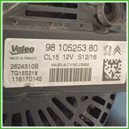 Alternatore VALEO TG15S218 PEUGEOT 2008 9810525380