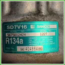 Compressore Clima AC Aria Condizionata SANDEN SD7V16 CITROEN JUMPER 2a Serie 6453TJ