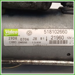 Motorino Avviamento VALEO D6G32 FIAT GRANDE PUNTO 2Y 51823860