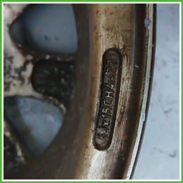 Cerchio Singolo in Lega PEUGEOT 307 (dal 04/2001 al 12/2006) 15 pollici 15" 6.0J 4x108 ET 27 originale usato al pz