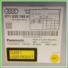 Infotainment AUDI A4 8K 2.0 TDI 8T1035195H 2007 2013 PANASONIC CQ-EA1870G