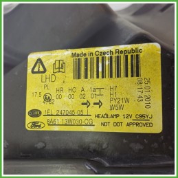 Faro Fanale Proiettore Anteriore Sinistro SX HELLA EL247045-05 FORD FIESTA CB1 1740028 Usato