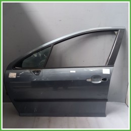 Porta Portiera Sportello Anteriore Sinistra SX GRIS FER EZW PEUGEOT 407 Station Wagon 2004 2012 Originale Usato