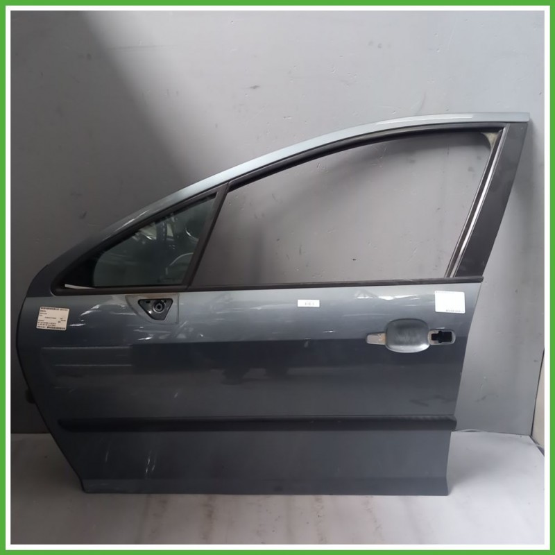 Porta Portiera Sportello Anteriore Sinistra SX GRIS FER EZW PEUGEOT 407 Station Wagon 2004 2012 Originale Usato