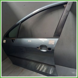 Porta Portiera Sportello Anteriore Sinistra SX GRIS FER EZW PEUGEOT 407 Station Wagon 2004 2012 Originale Usato