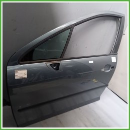 Porta Portiera Sportello Anteriore Sinistra SX GRIS FER EZW PEUGEOT 407 Station Wagon 2004 2012 Originale Usato