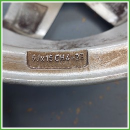 Cerchi in Lega PEUGEOT 207 (dal 06/2009) 15 pollici 15" 6.0J 4x108 ET 23 4pz originali usati