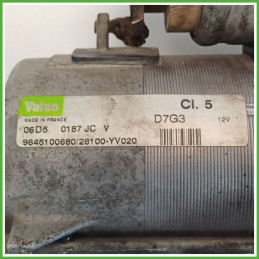 Motorino Avviamento VALEO D7G3 PEUGEOT 407 5802Z8
