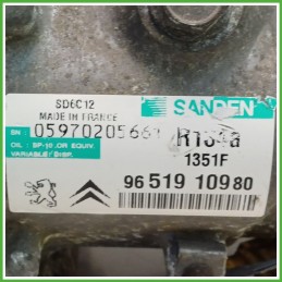 Compressore Clima AC Aria Condizionata SANDEN SD6C12 PEUGEOT 307 9800822280